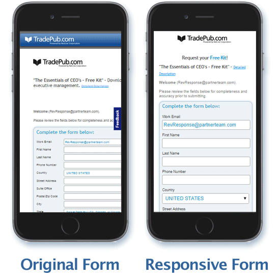 Original, and Responsive Request Form